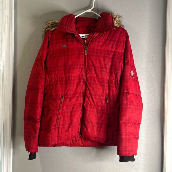 Columbia Jackets & Blazers - Colombia woman's red winter jacket warm puffer ski snow jacket size large